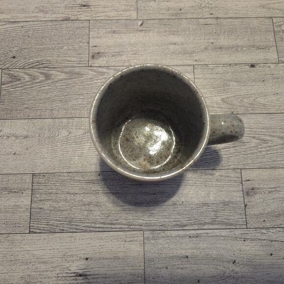 Retro Speckled Teacup with brown and orange decoration - Picture 4 of 7